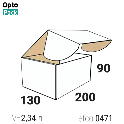 Самосборная коробка 200х130х90 мм