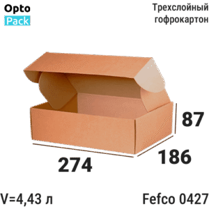 Самосборная коробка 274х186х87мм