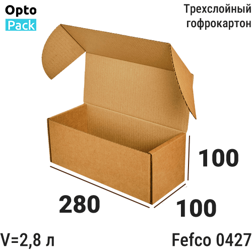 Упаковочная коробка 280х100х100 мм