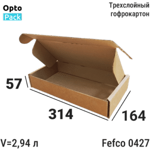 Самосборная коробка 314х164х57 мм